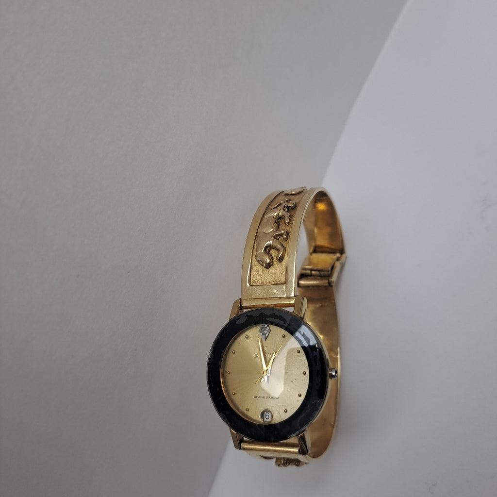 RELOJ CAJA ACERO PULSO ORO. ORO. 14 K 31.1 GRMS (SEMINUEVO)