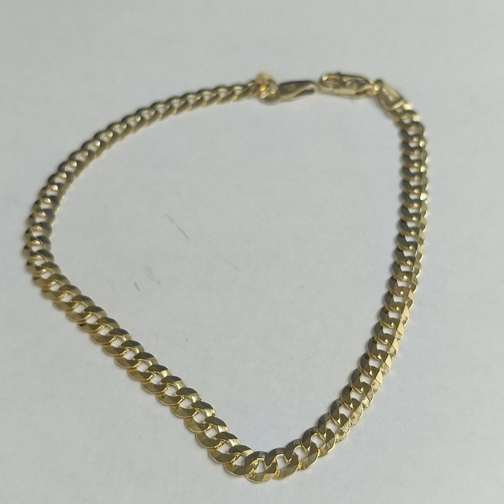 PULSERAS CABALLERO BARBADA AMARILLA ORO 10K 4.2 (NUEVO)