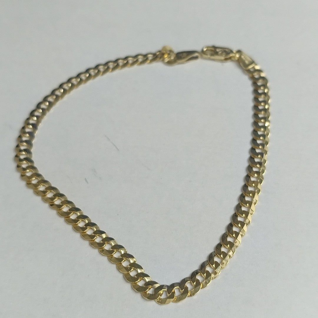 PULSERAS CABALLERO BARBADA AMARILLA ORO 10K 4.2 (NUEVO)