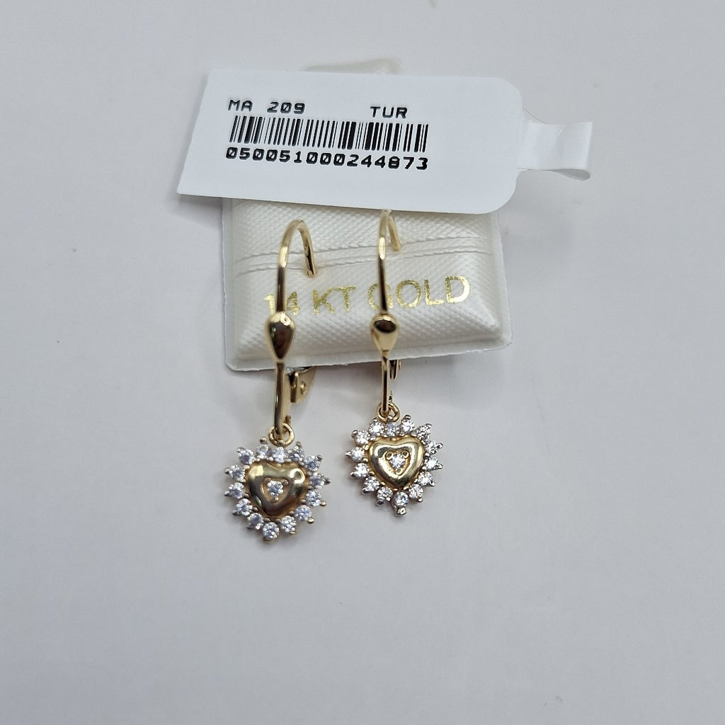 BROQUELES ORO 14K 2.1 (NUEVO)