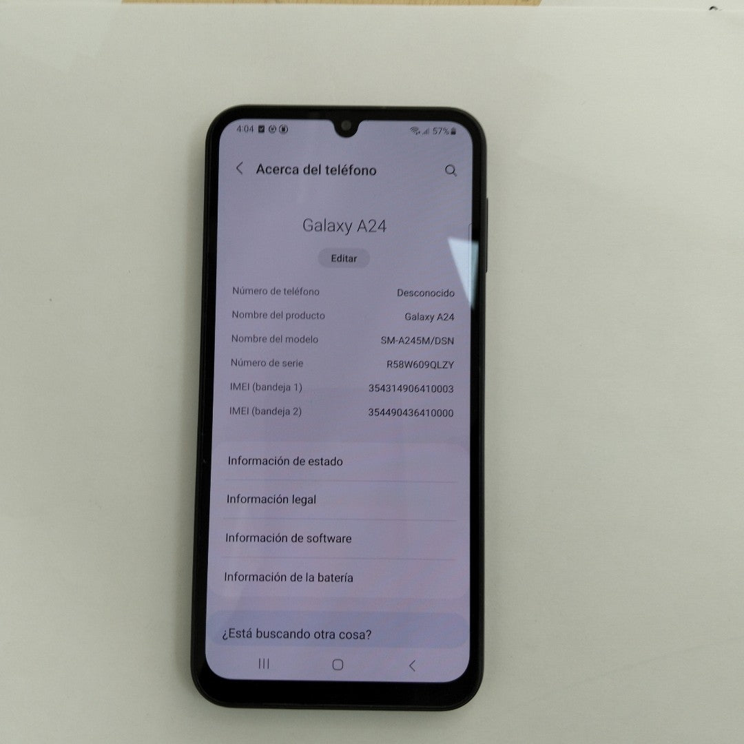 CELULAR SAMSUNG GALAXY A24 SM-A245M/DSN 128 GB 4 GB RAM (SEMINUEVO)