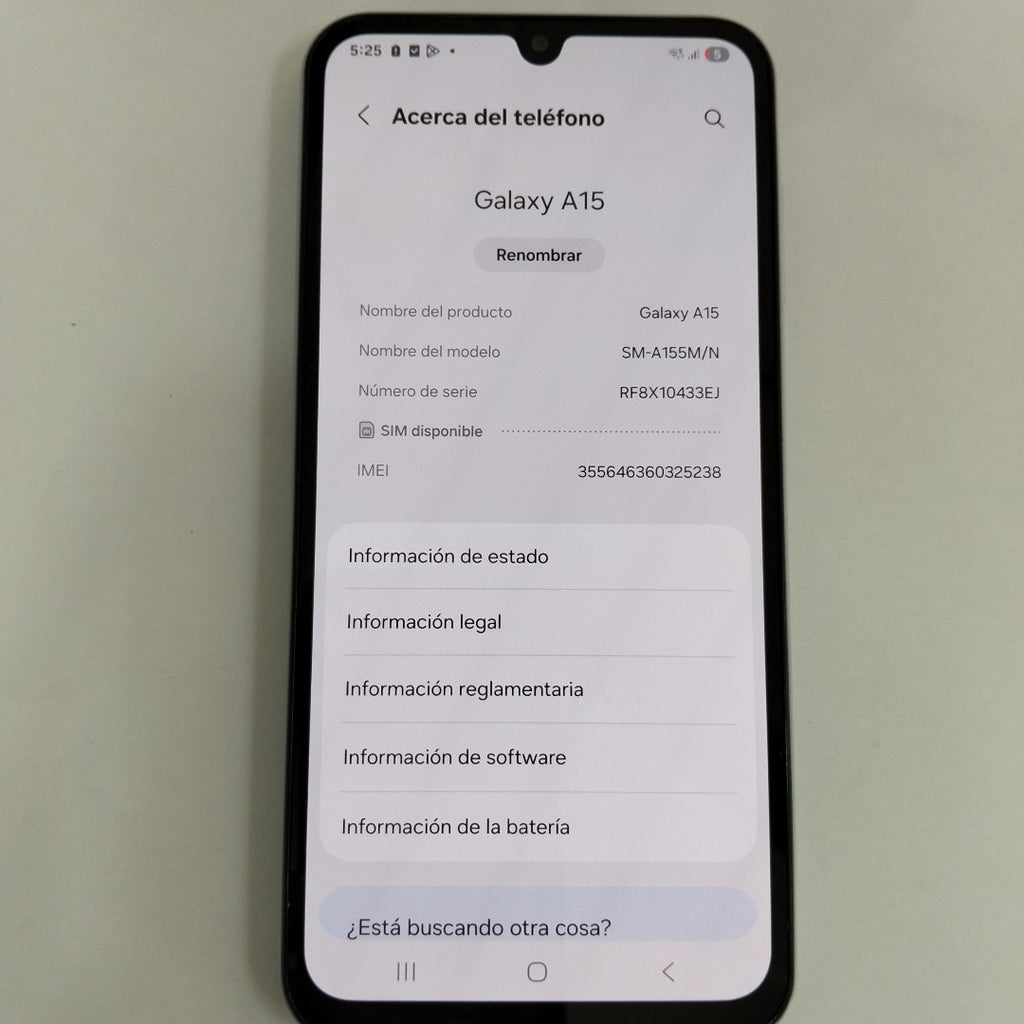 CELULAR SAMSUNG GALAXY A15 SM-A155M/N (2023) 128 GB 4 GB RAM (SEMINUEVO)