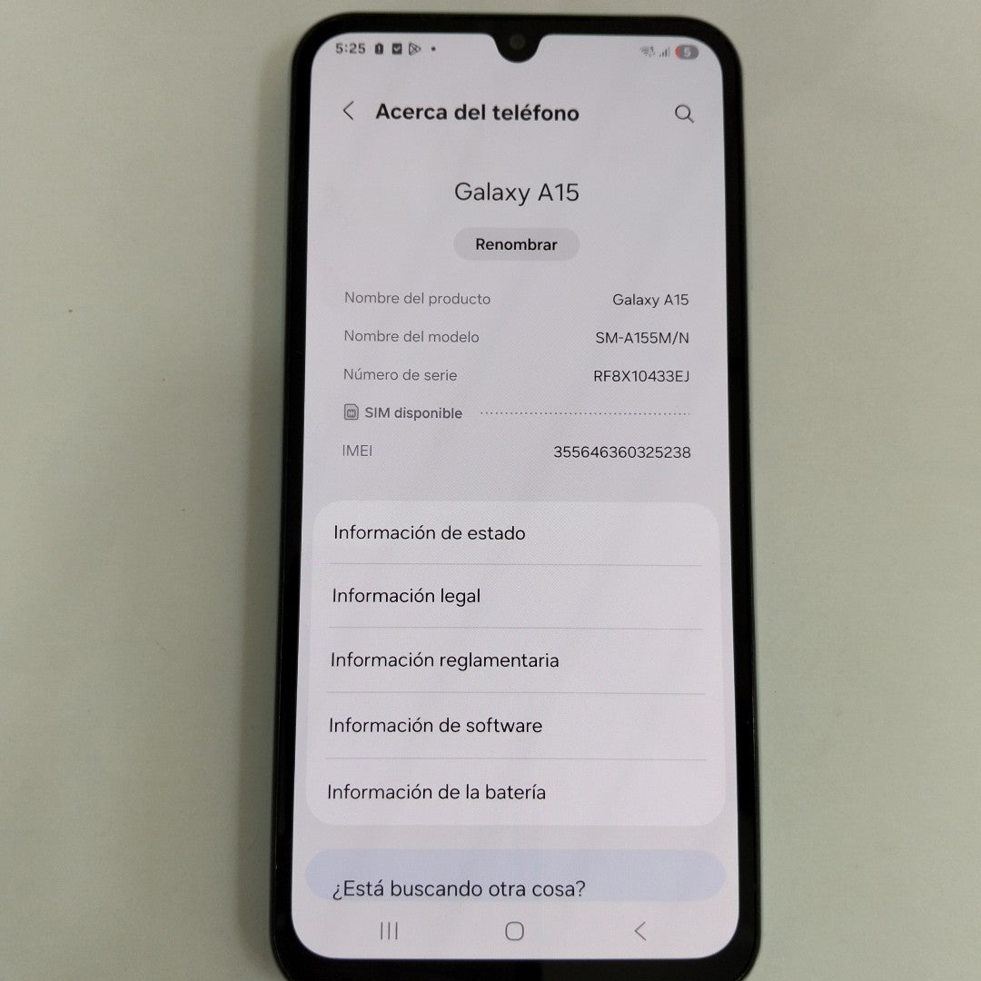 CELULAR SAMSUNG GALAXY A15 SM-A155M/N (2023) 128 GB 4 GB RAM (SEMINUEVO)