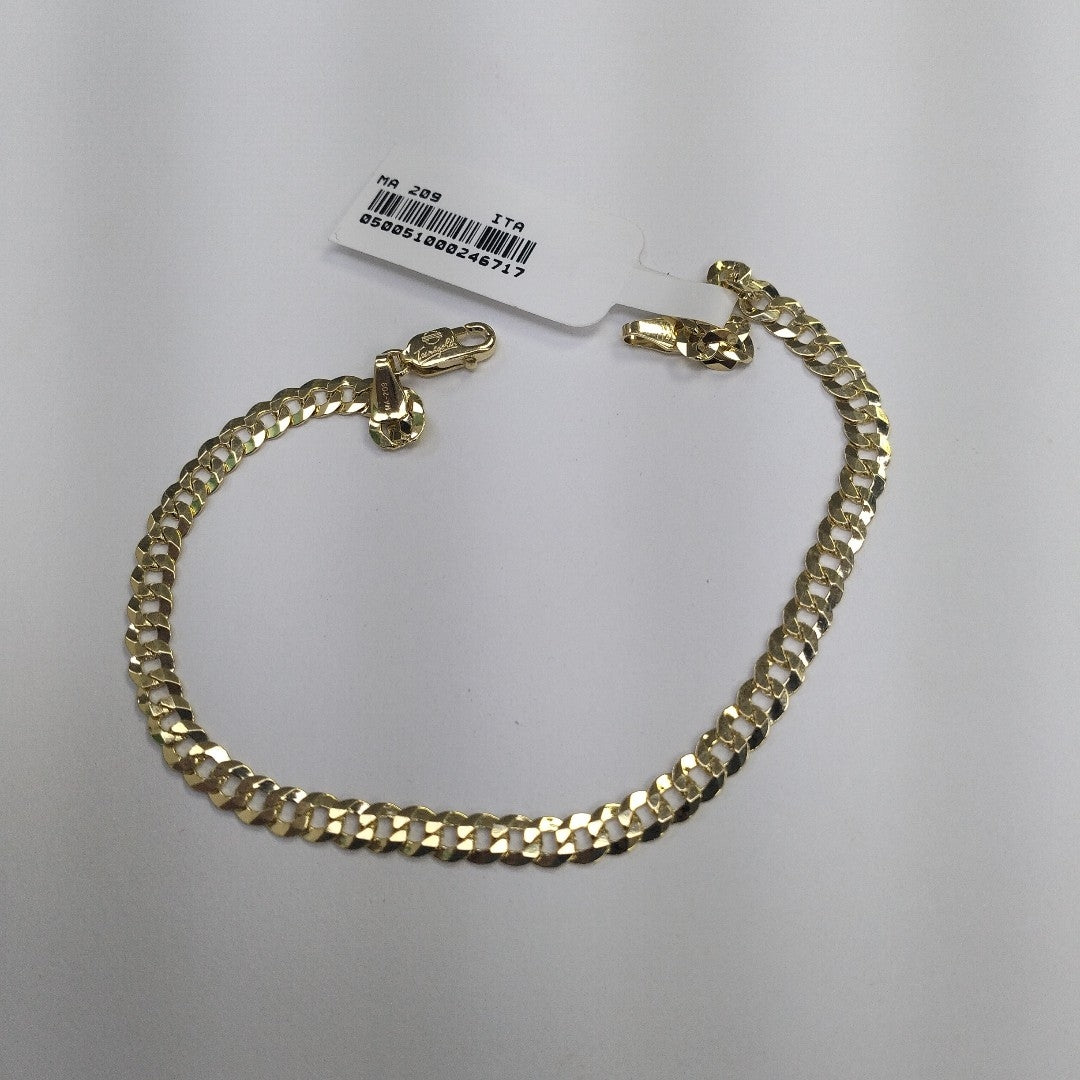 PULSERAS CABALLERO BARBADA AMARILLA ORO 14K 4.8 (NUEVO)