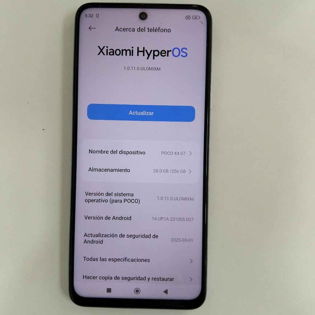 CELULAR XIAOMI POCO X4 GT 22041216G 256 GB 8 GB RAM