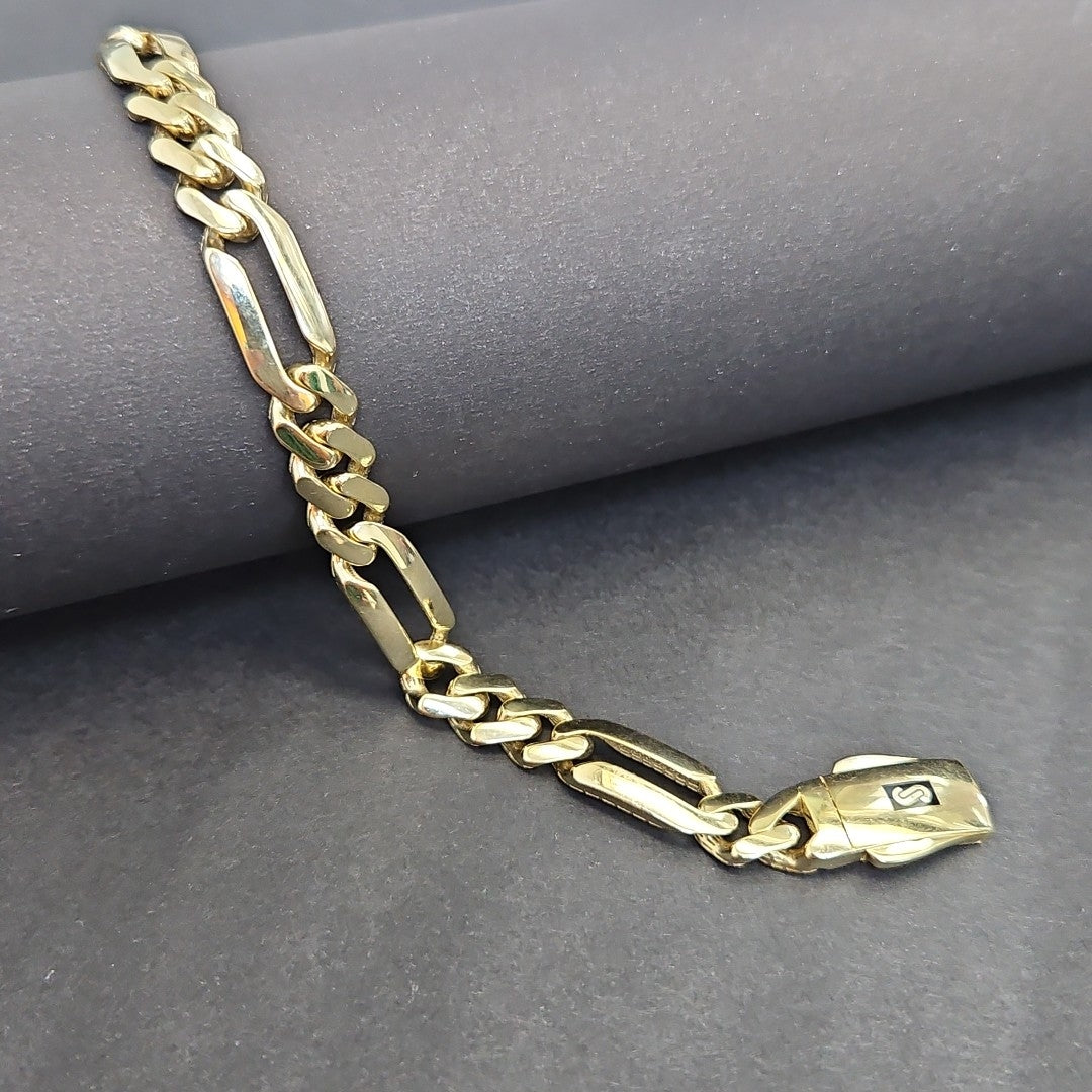 PULSERA CABALLERO MONACO ORO 10K 8.9 (NUEVO)