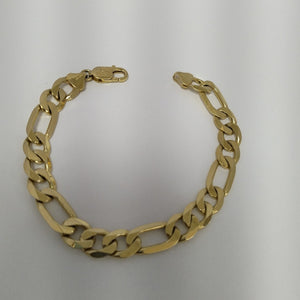 PULSERAS CABALLERO CARTIER 3 1 AMARILLA ORO 14K 25.4 (NUEVO)
