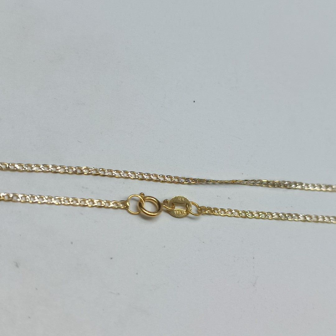 CADENAS BARBADA DIAMANTADA ORO 14K 2.1 (NUEVO)