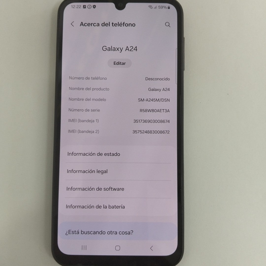 CELULAR SAMSUNG GALAXY A24 SM-A245M/DSN 128 GB 4 GB RAM (SEMINUEVO)