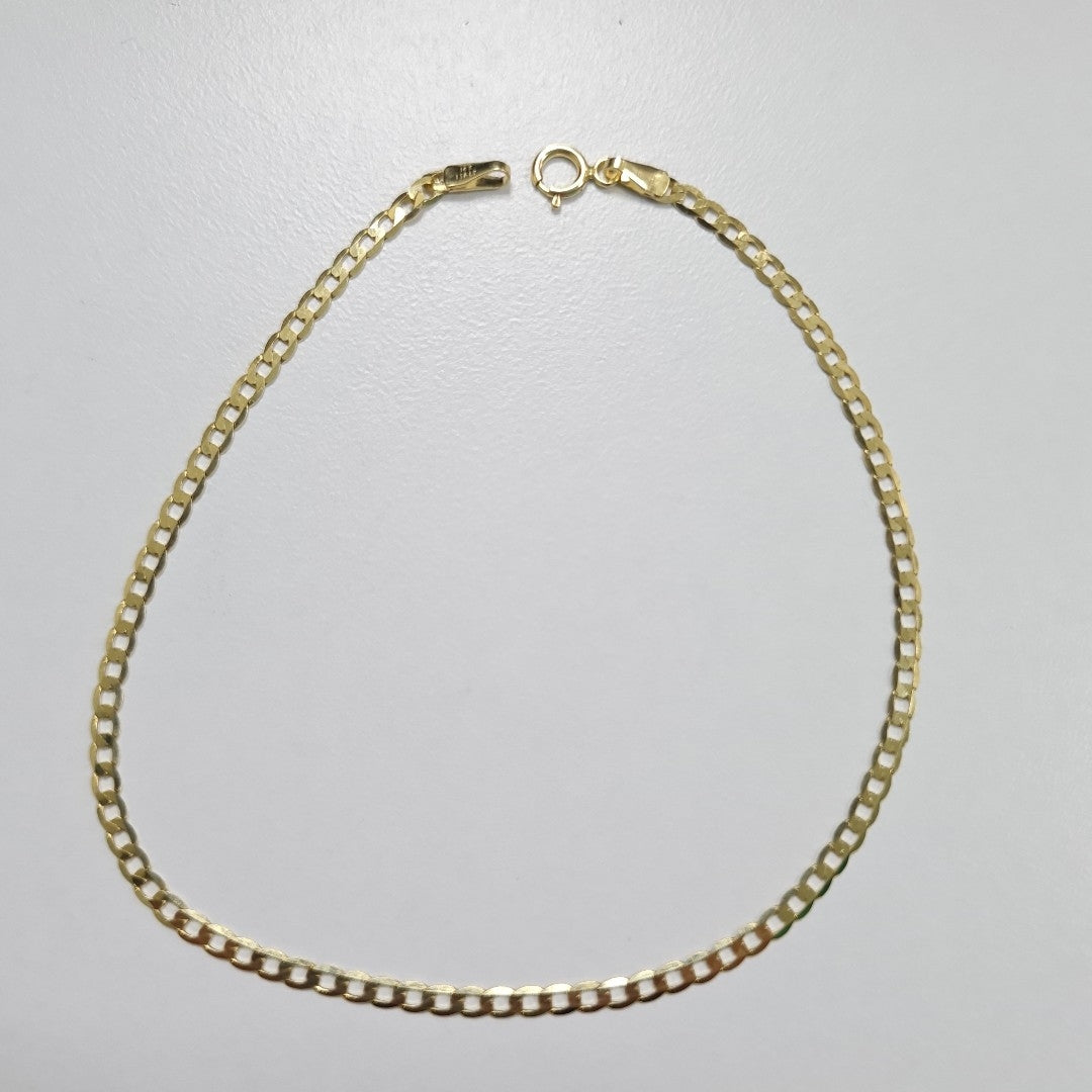 PULSERAS CABALLERO BARBADA AMARILLA ORO 14K 1.6 (NUEVO)