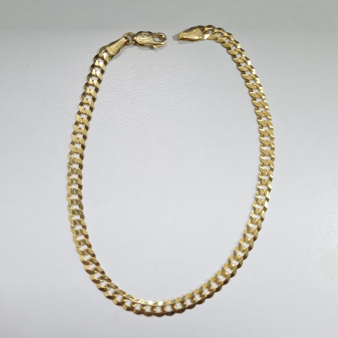 PULSERAS CABALLERO BARBADA AMARILLA ORO 14K 4.8 (NUEVO)