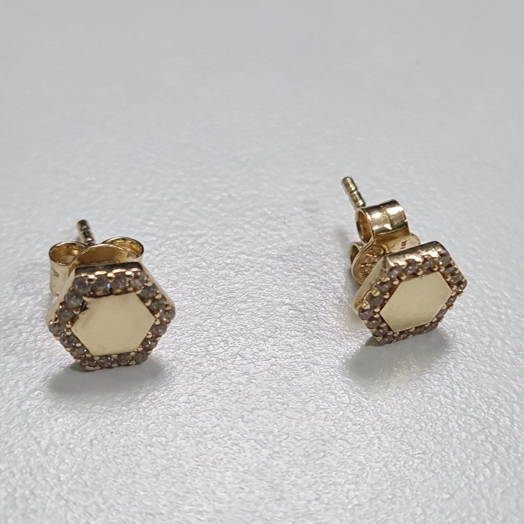 BROQUELES ORO 14K 1.5 (NUEVO)