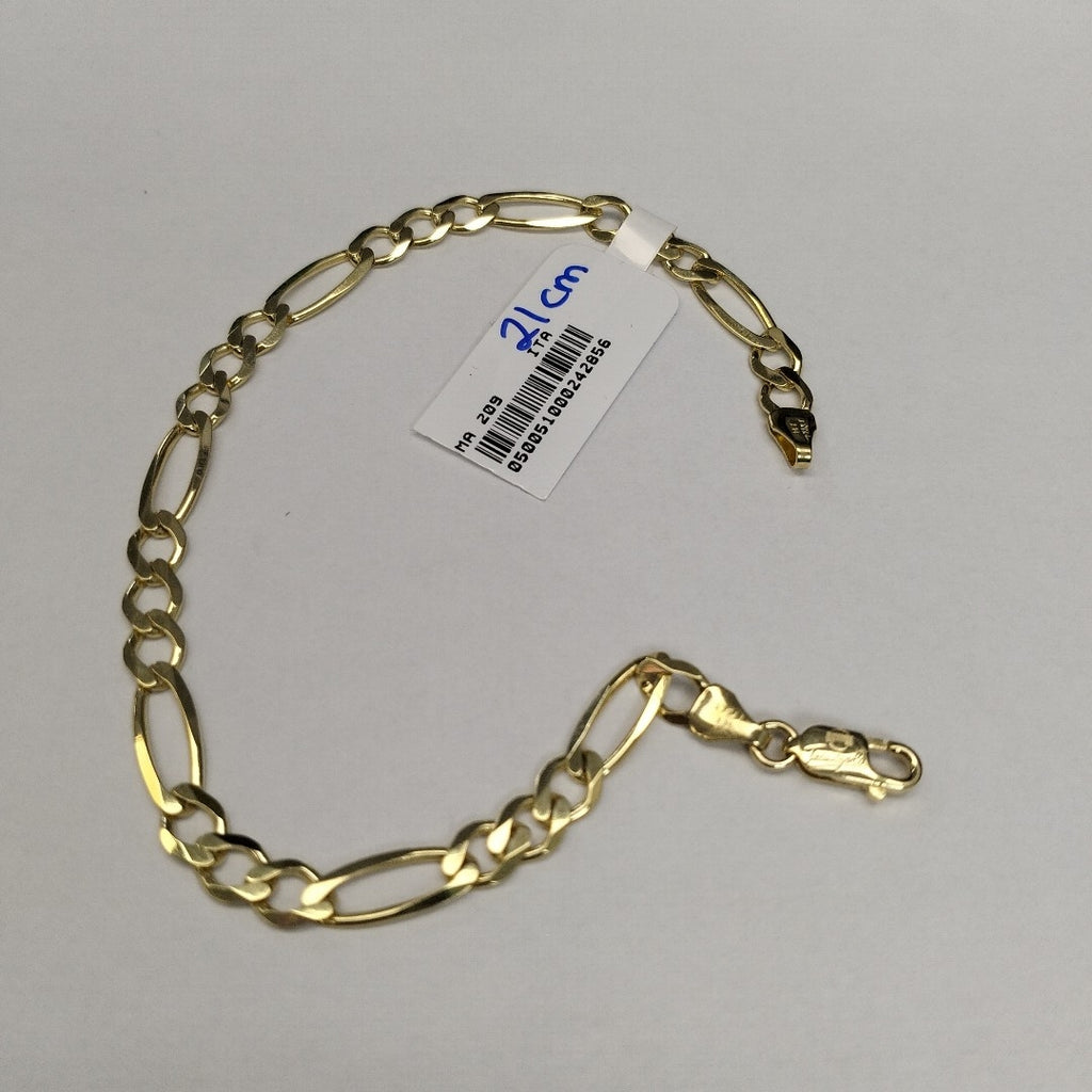 PULSERAS CABALLERO CARTIER 3 1 AMARILLA ORO 14K 6.4 (NUEVO)