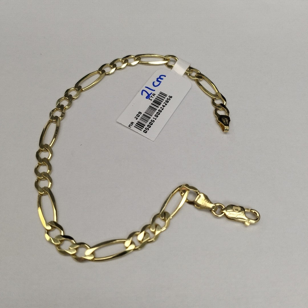 PULSERAS CABALLERO CARTIER 3 1 AMARILLA ORO 14K 6.4 (NUEVO)