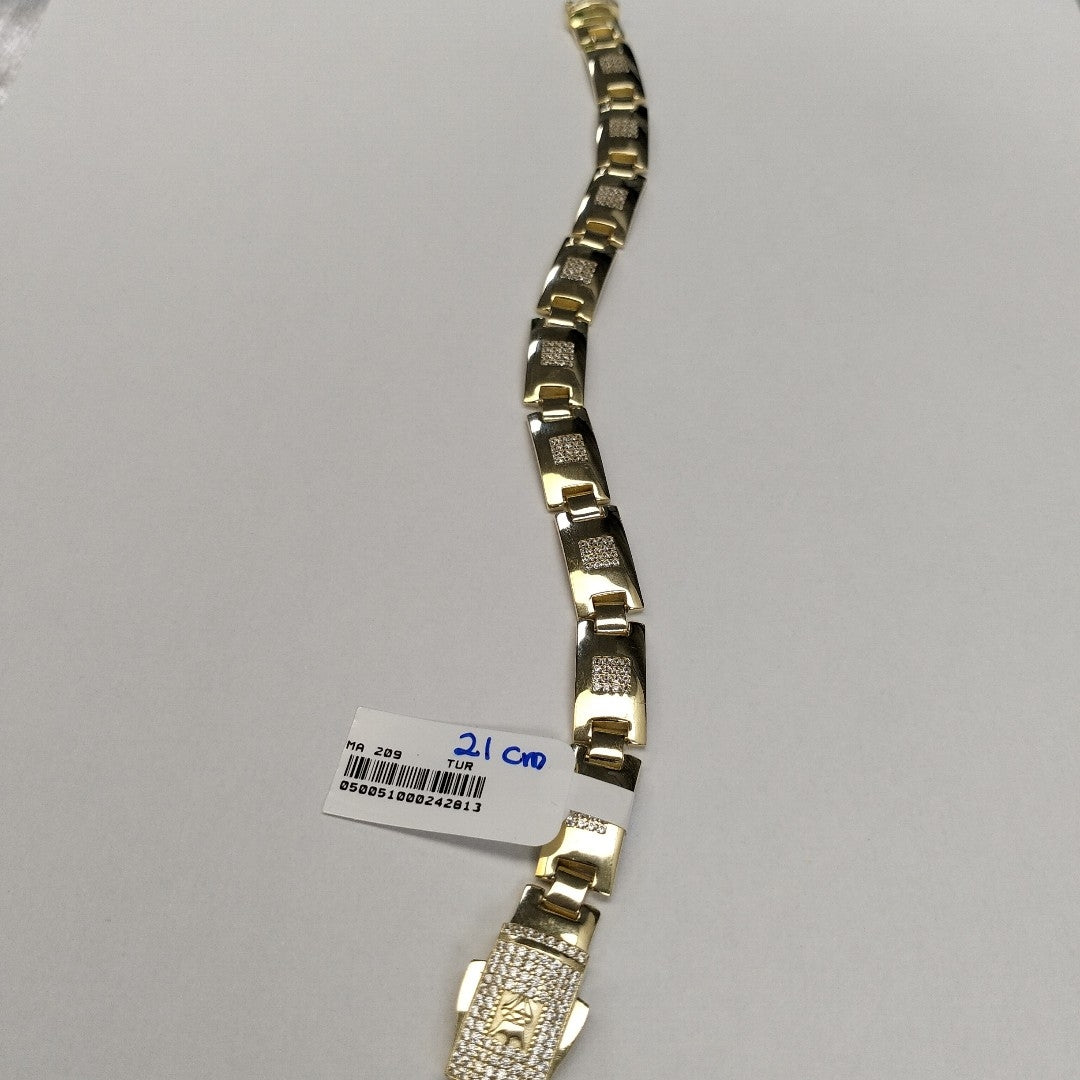PULSERAS CABALLERO ORO 14K 17.8 (NUEVO)