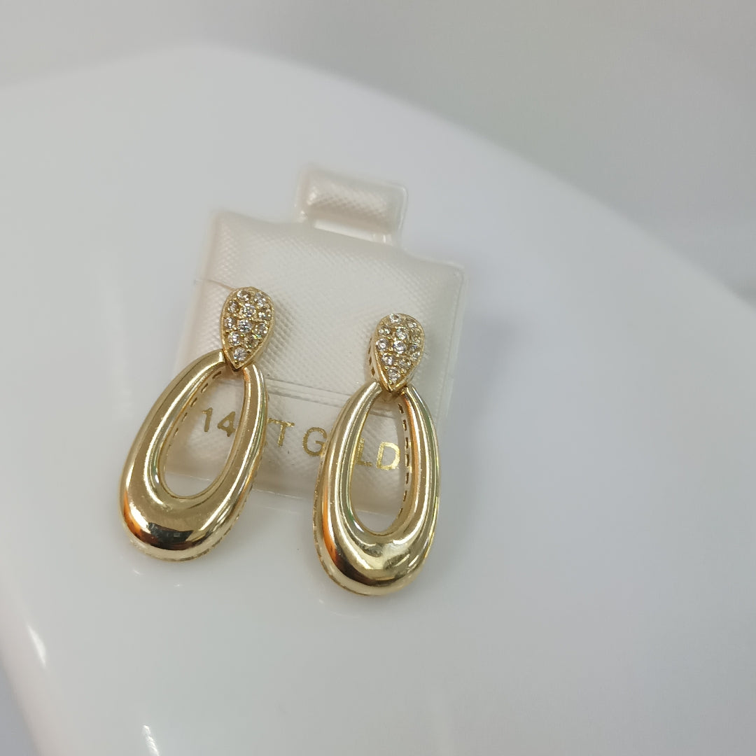 BROQUELES ORO 14K 4.3 (NUEVO)