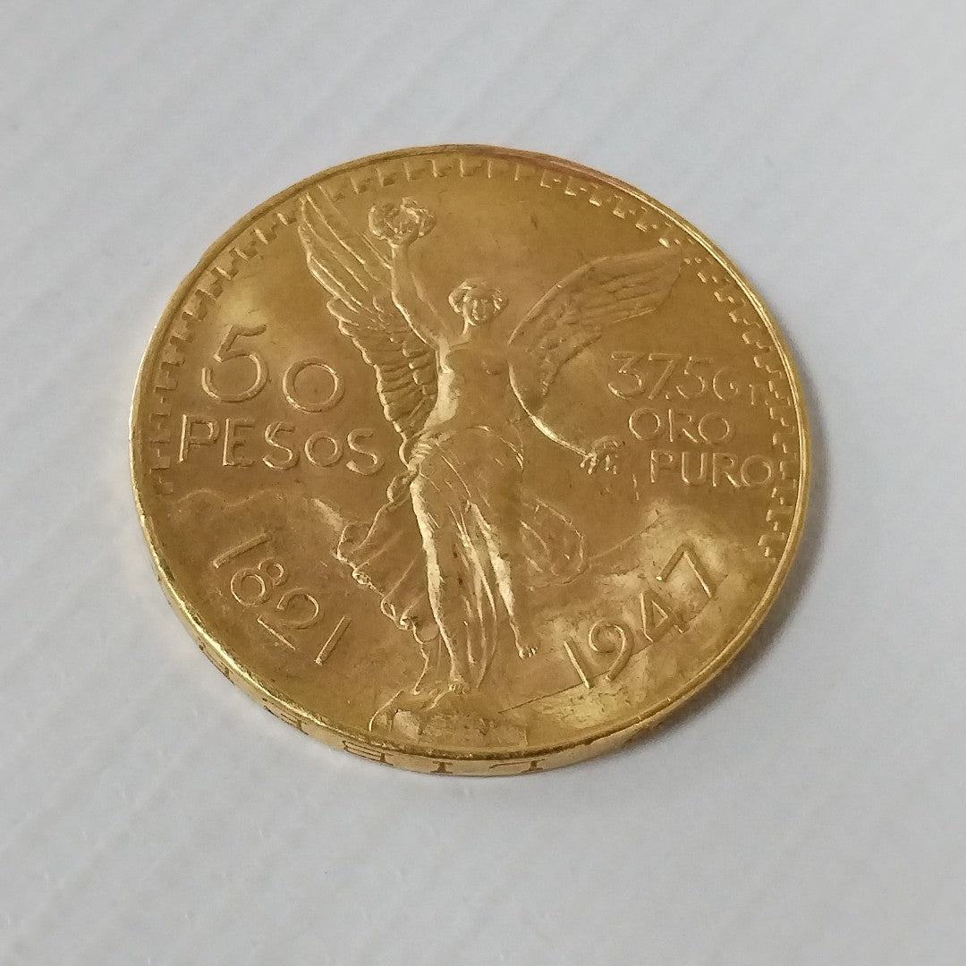 K1 41.6 GRMS 21 K IDENTIFICACIÓN MONEDA NOMINATIVA. MONEDAS PESOS 50 PESO (SEMINUEVO)