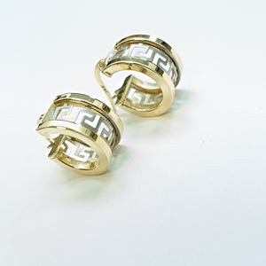 ARRACADAS PAR ORO COMBINADO 14 K 2,80 GRMS (SEMINUEVO)