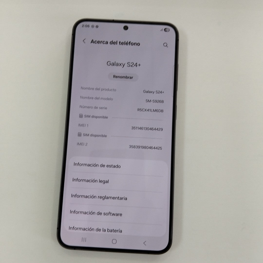 CELULAR SAMSUNG GALAXY S24 + SM-S926B (2024) 512 GB 12 GB RAM (SEMINUEVO)