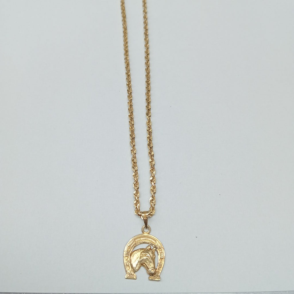 CADENA, DIJE. ORO. 10 K 10.8 GRMS (SEMINUEVO)
