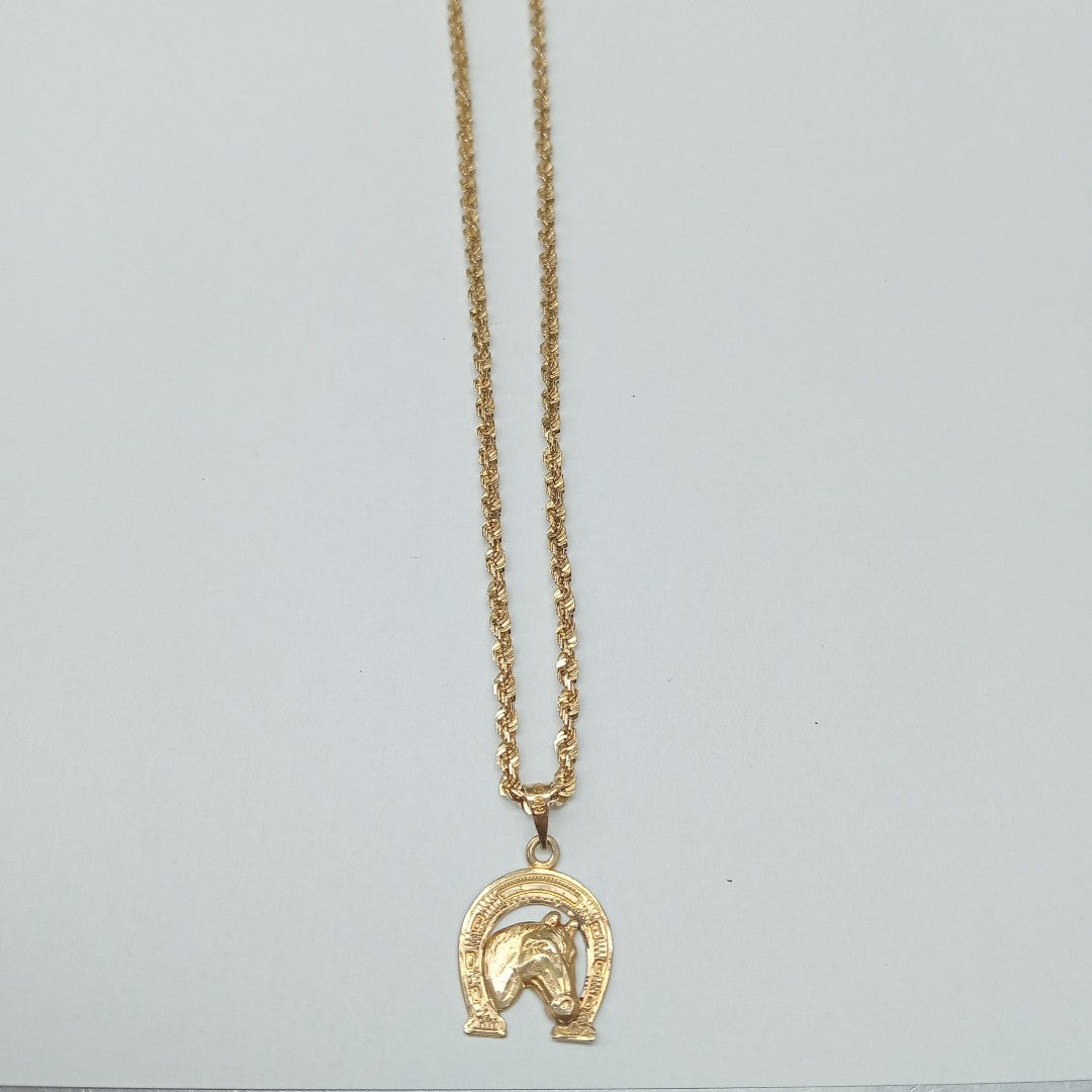 CADENA, DIJE. ORO. 10 K 10.8 GRMS (SEMINUEVO)