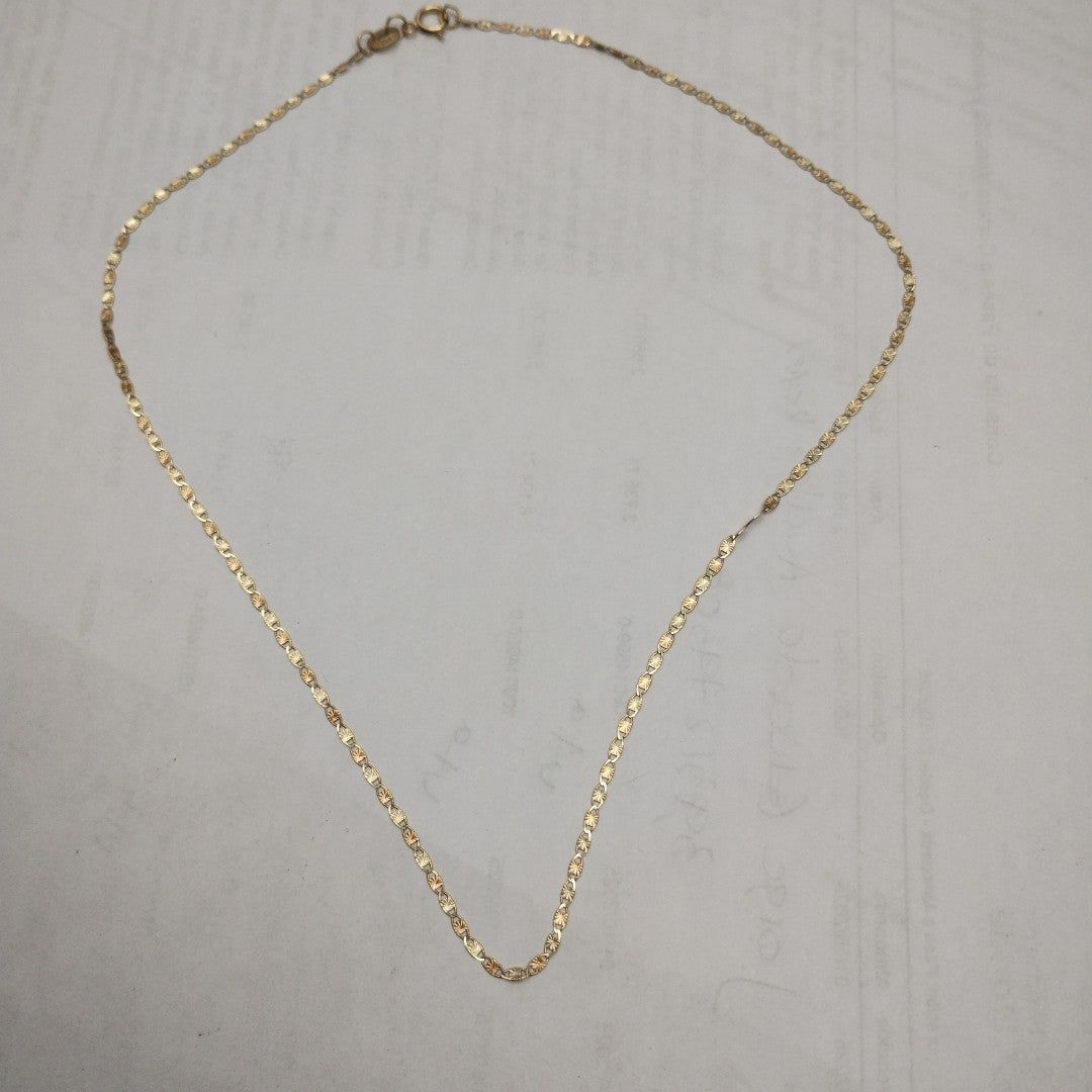 CADENA. ORO COMBINADO. 10 K 1.4 GRMS (SEMINUEVO)