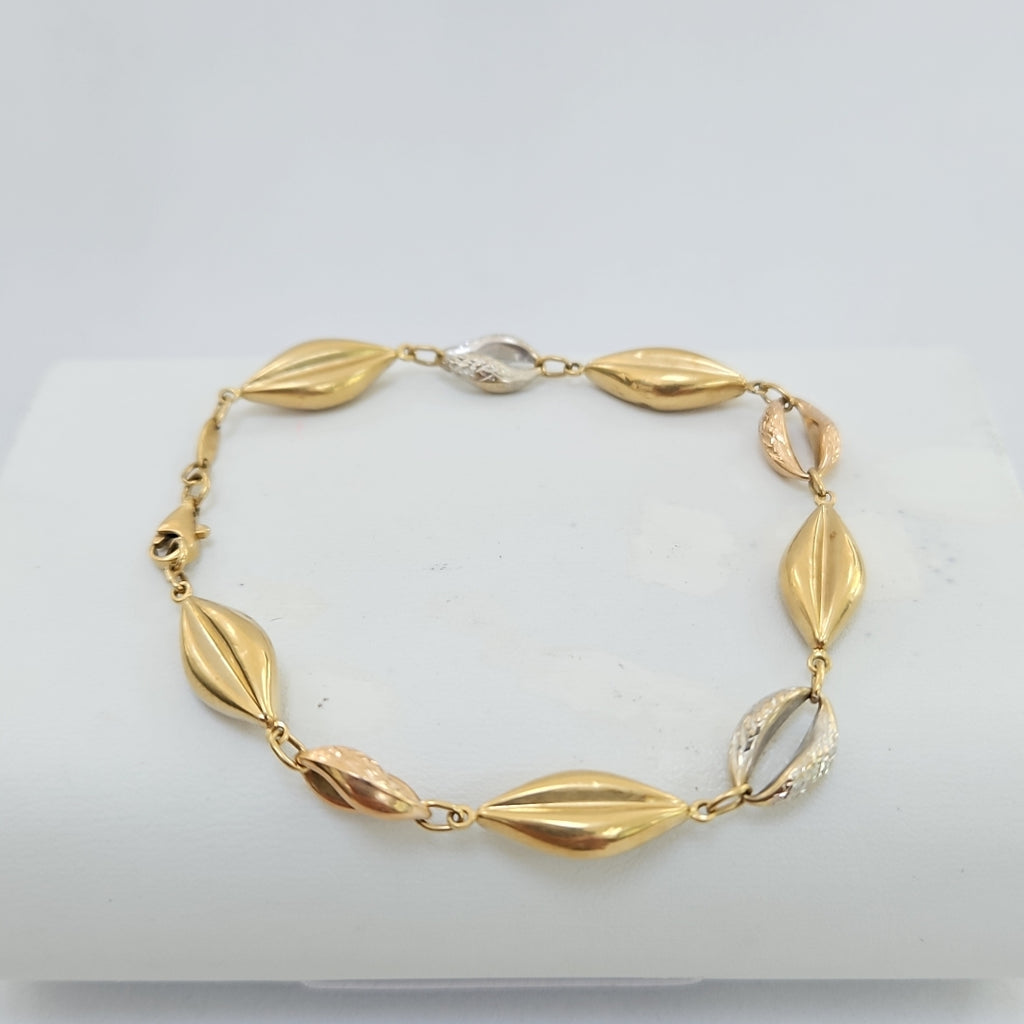 PULSERA ORO COMBINADO 14 K 4,90 GRMS (SEMINUEVO)