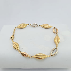 PULSERA ORO COMBINADO 14 K 4,90 GRMS (SEMINUEVO)