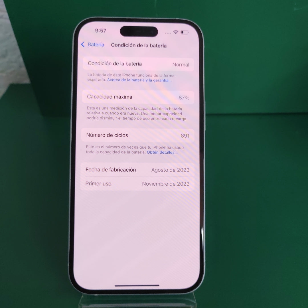 CELULAR APPLE IPHONE 15 A3089 (2023) 128 GB 6 GB RAM (SEMINUEVO)