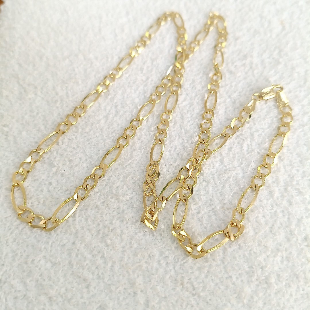 CADENAS CARTIER 3 1 AMARILLA ORO 14K 12.1 (NUEVO)