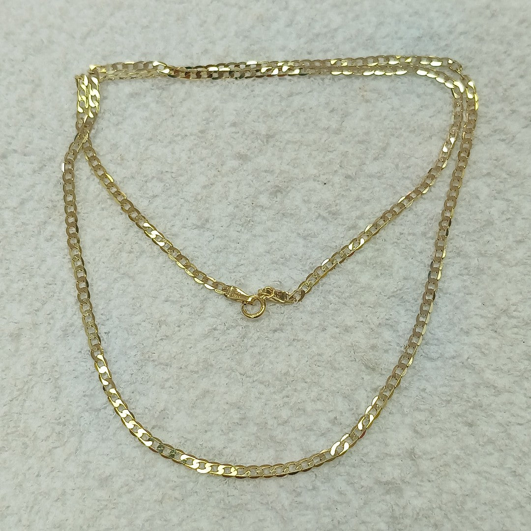 CADENAS BARBADA AMARILLA ORO 14K 3.7 (NUEVO)