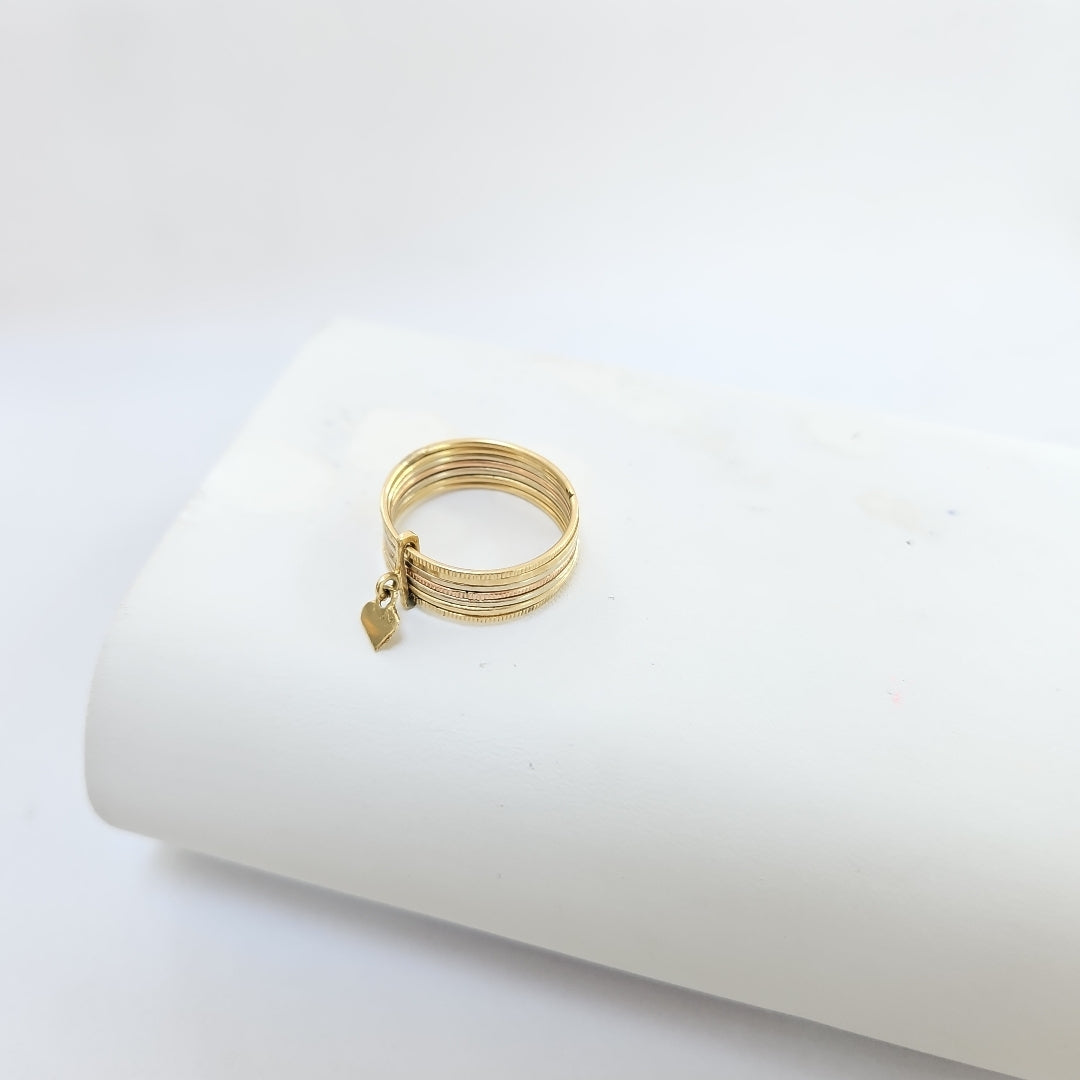 ANILLO. ORO COMBINADO. 14 K 3 GRMS (SEMINUEVO)