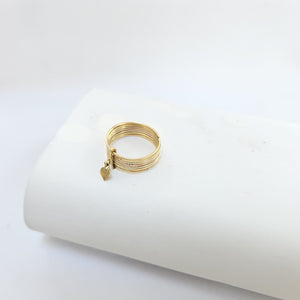 ANILLO. ORO COMBINADO. 14 K 3 GRMS (SEMINUEVO)