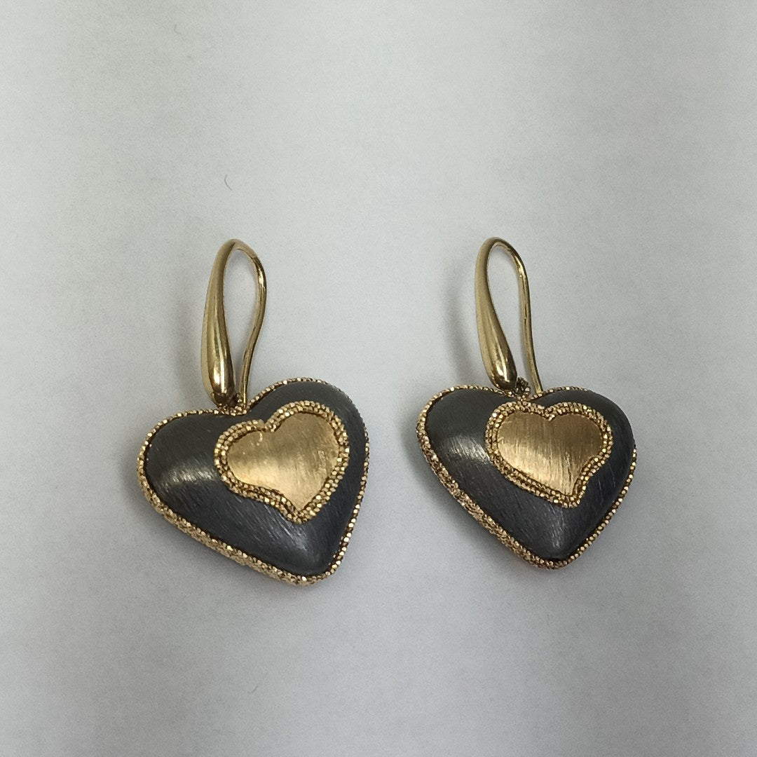 ARETES PAR ORO COMBINADO 14 K 7,50 GRMS (SEMINUEVO)