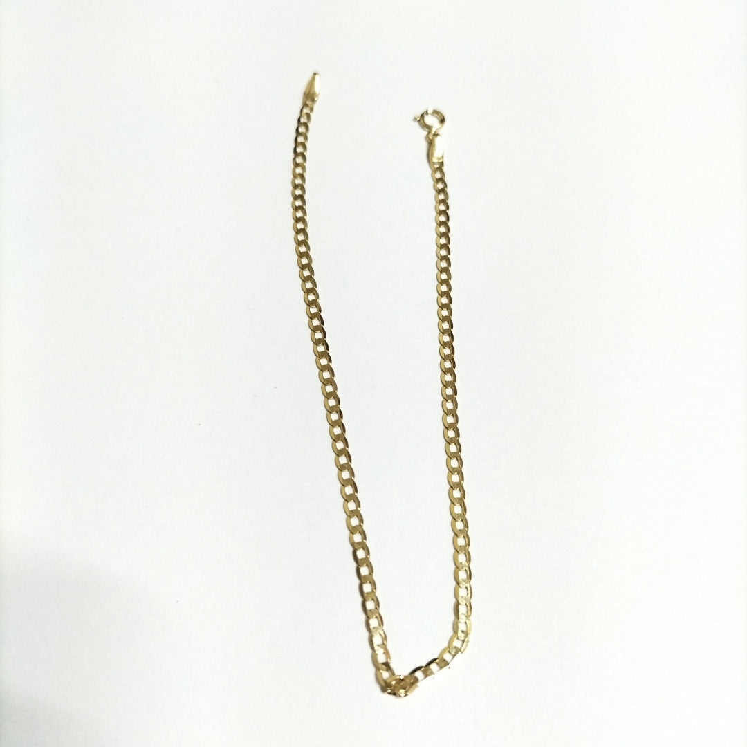 PULSERAS CABALLERO BARBADA AMARILLA ORO 14K 1.6 (NUEVO)