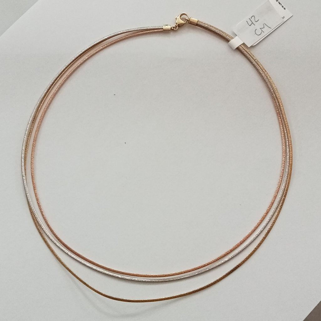 GARGANTILLA. ORO, ORO COMBINADO. 14 K 15.1 GRMS (SEMINUEVO)