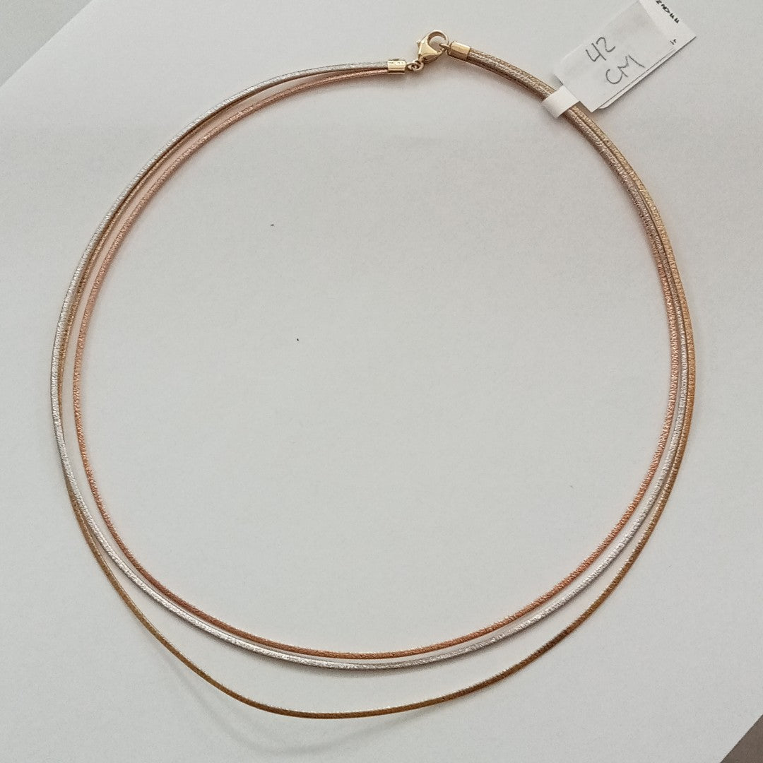 GARGANTILLA. ORO, ORO COMBINADO. 14 K 15.1 GRMS (SEMINUEVO)