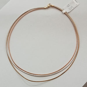 GARGANTILLA. ORO, ORO COMBINADO. 14 K 15.1 GRMS (SEMINUEVO)