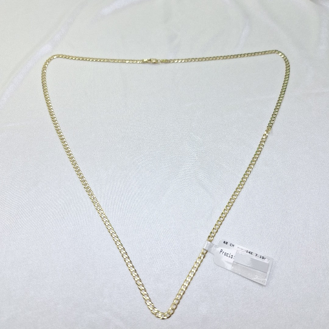 CADENAS BARBADA AMARILLA ORO 14K 7.1 (NUEVO)