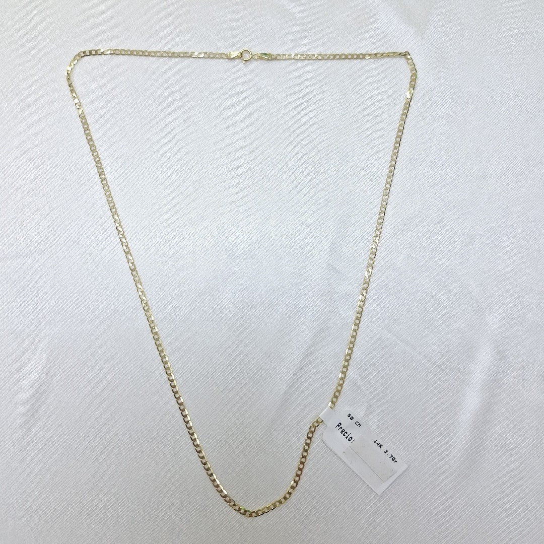 CADENAS BARBADA AMARILLA ORO 14K 3.7 (NUEVO)