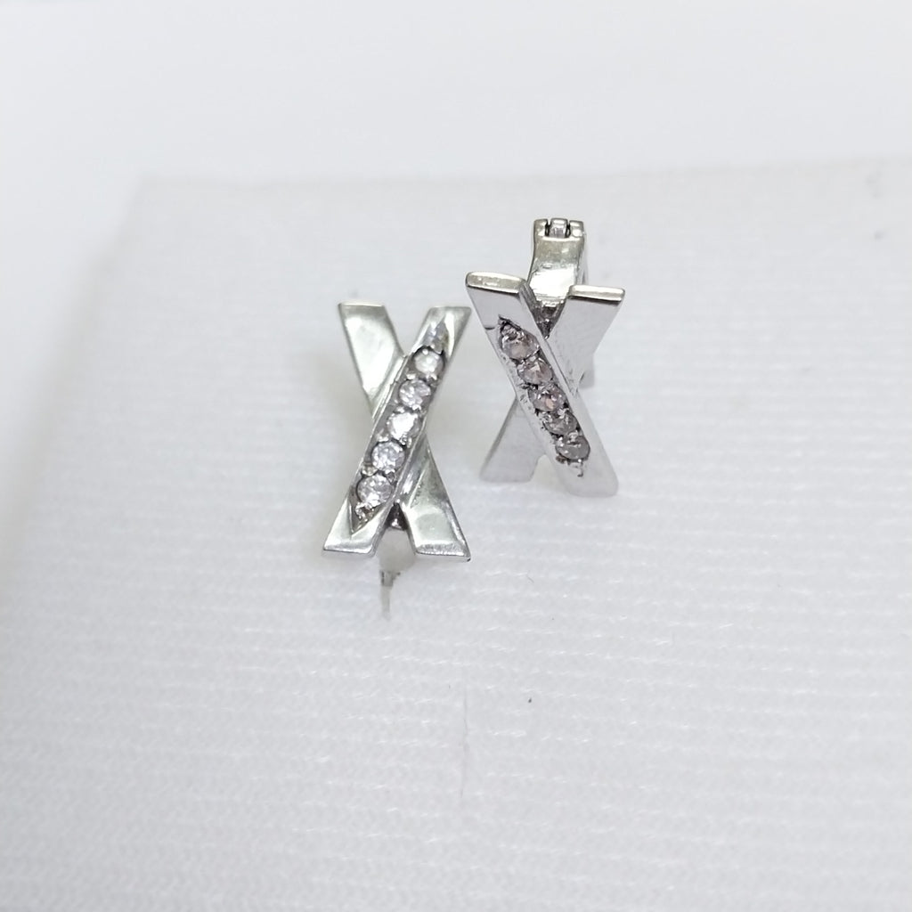 ARETES PAR. ORO, ORO BLANCO. 10 K 3.3 GRMS (SEMINUEVO)
