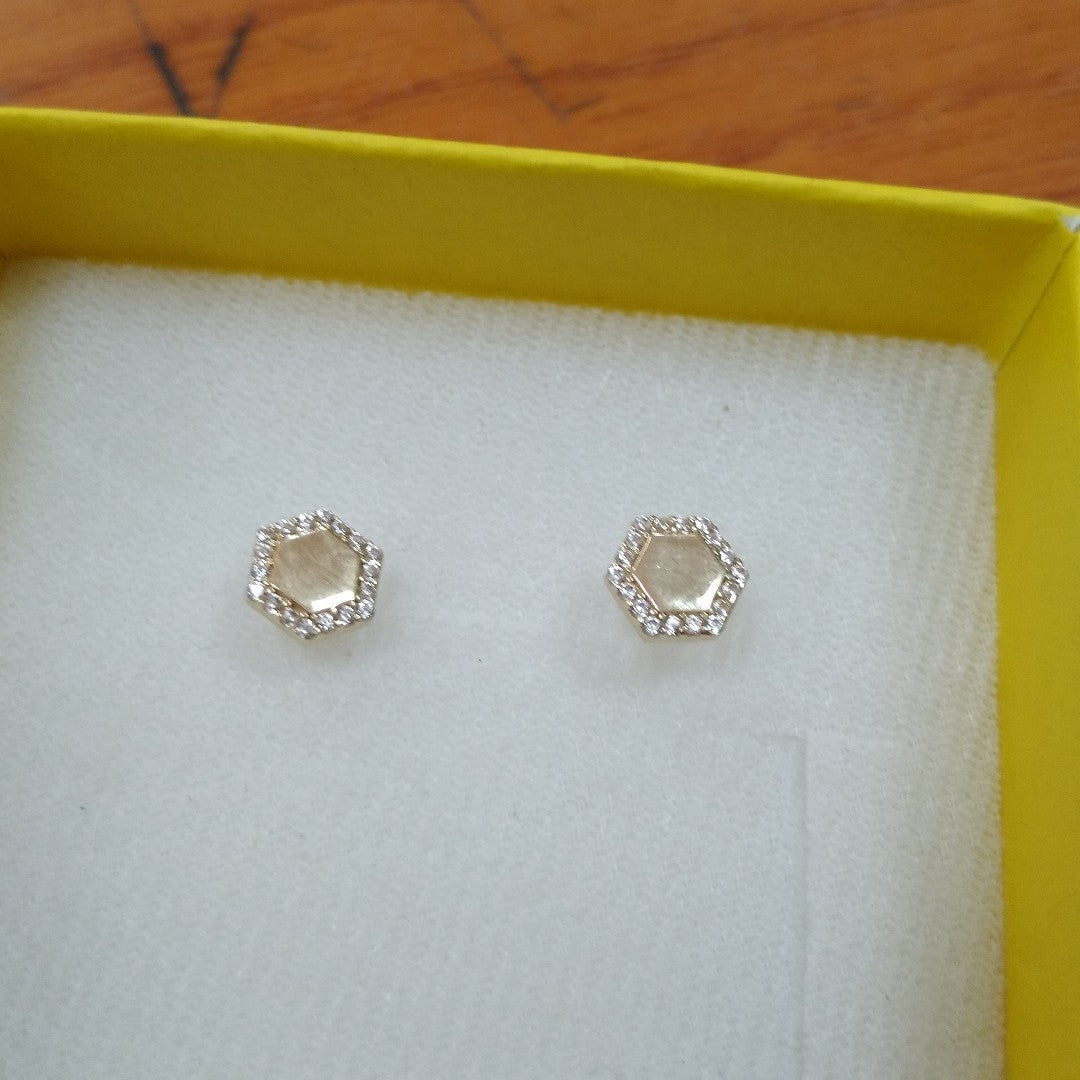 BROQUELES ORO 14K 1.4 (NUEVO)