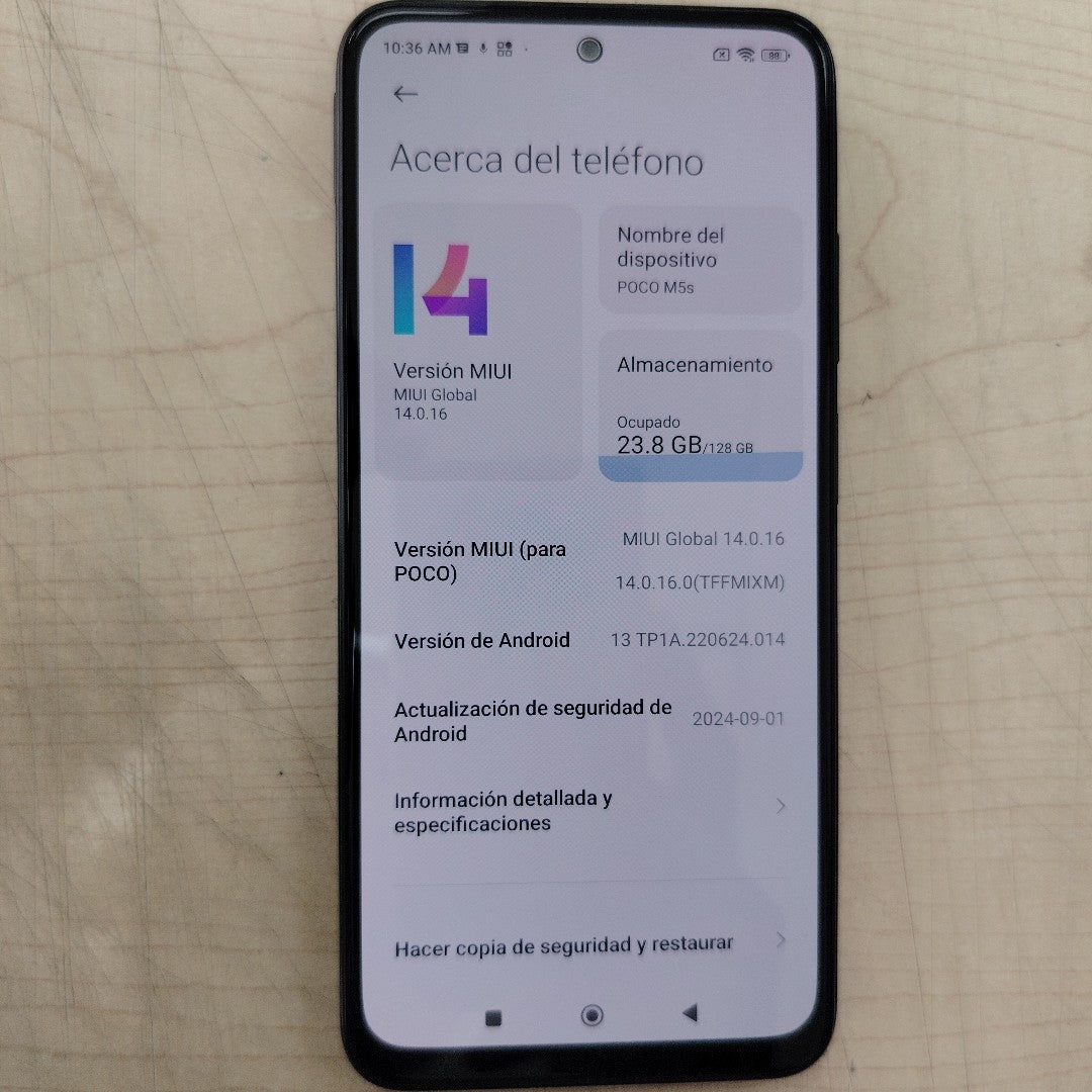 CELULAR XIAOMI POCO M5S 2207117BPG 128 GB 6 GB RAM (SEMINUEVO)