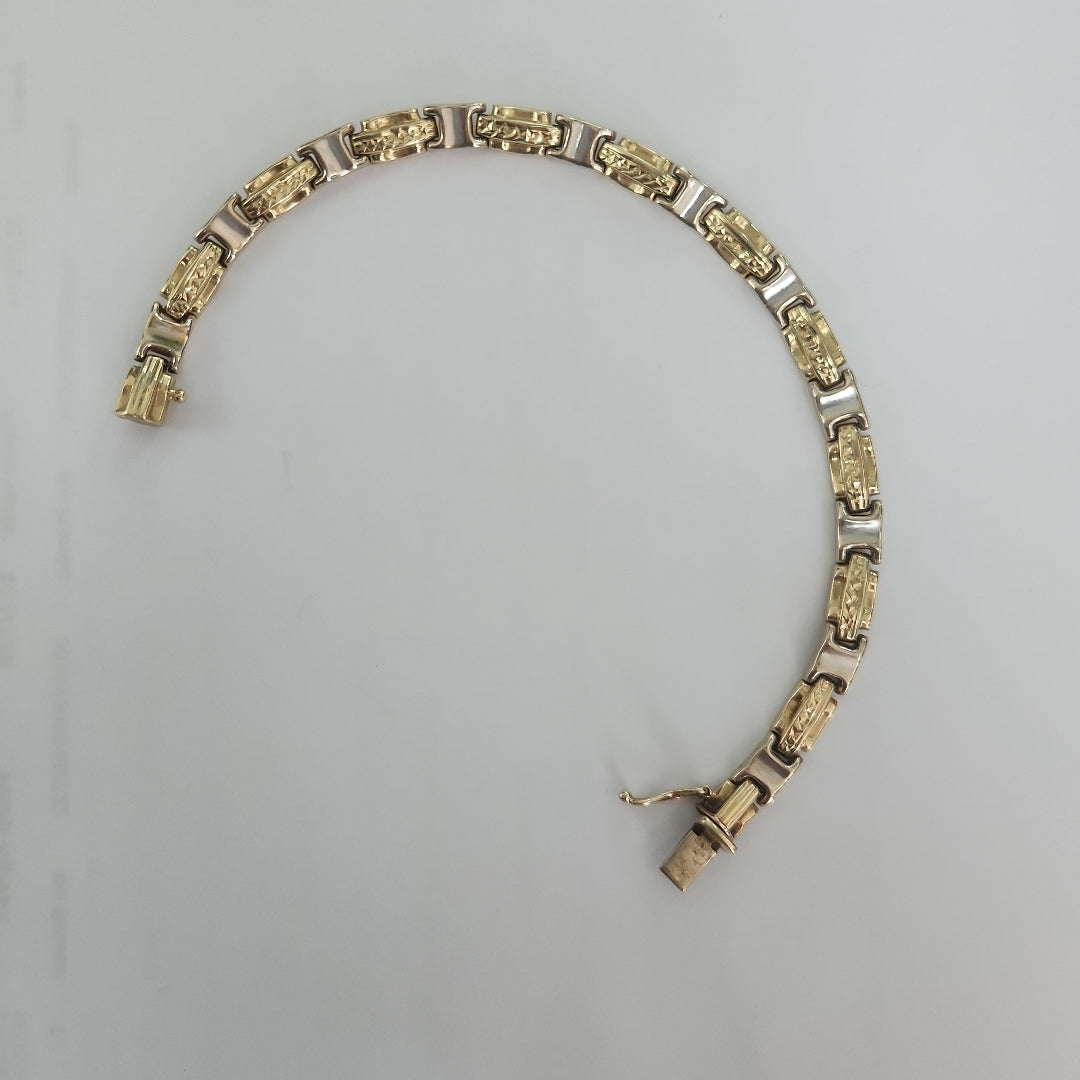 PULSERA. ORO COMBINADO. 14 K 10 GRMS (SEMINUEVO)