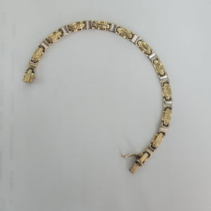 PULSERA. ORO COMBINADO. 14 K 10 GRMS (SEMINUEVO)