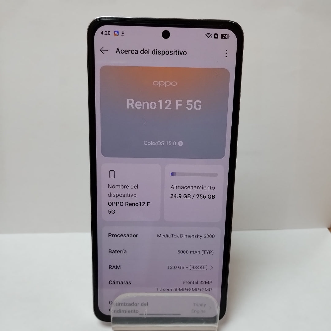 CELULAR OPPO  RENO 12F 5G CPH2637 256 GB 12 GB RAM (SEMINUEVO)
