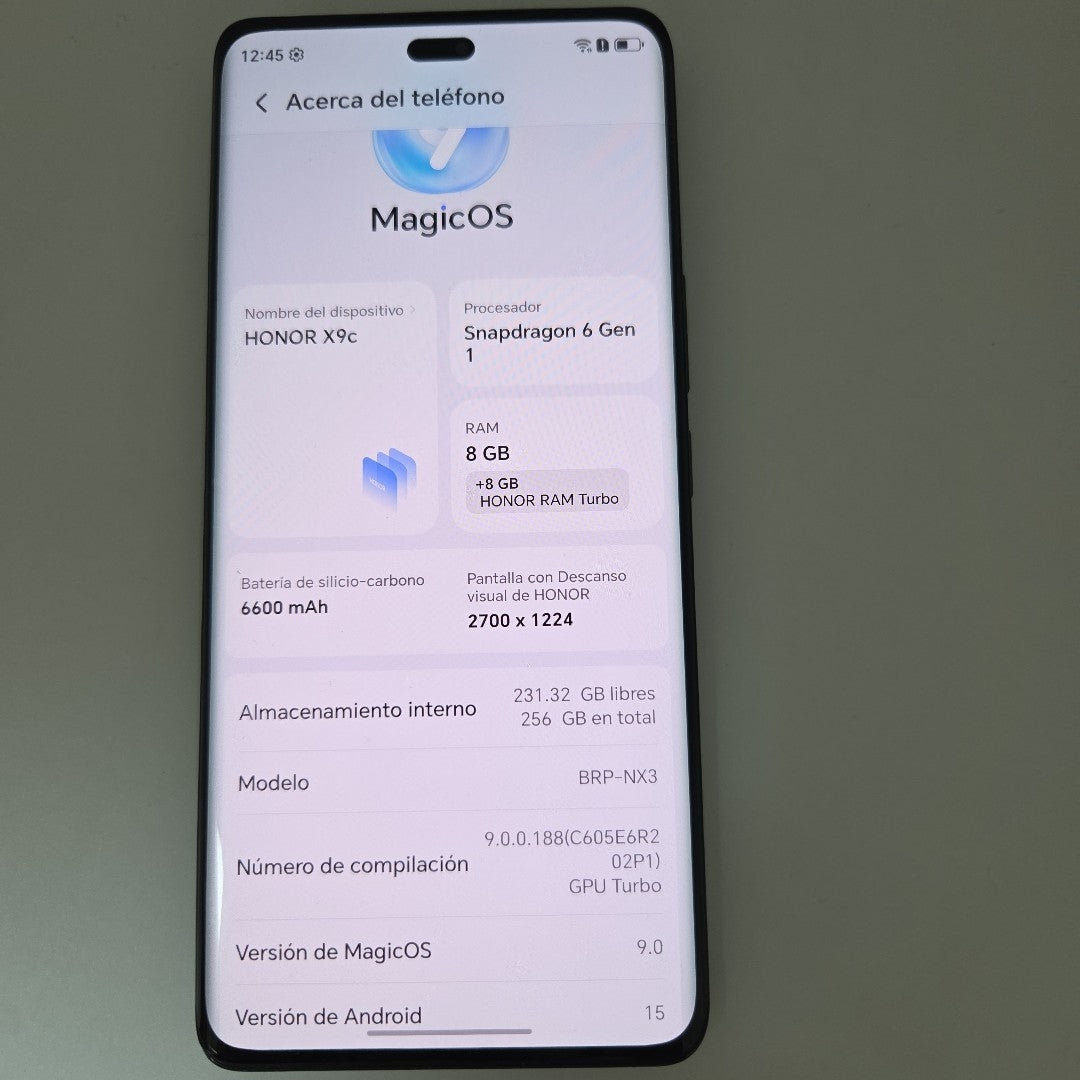 CELULAR HONOR MAGIC 7 LITE BRP-NX3 (2025) 256 GB 8 GB RAM (SEMINUEVO)