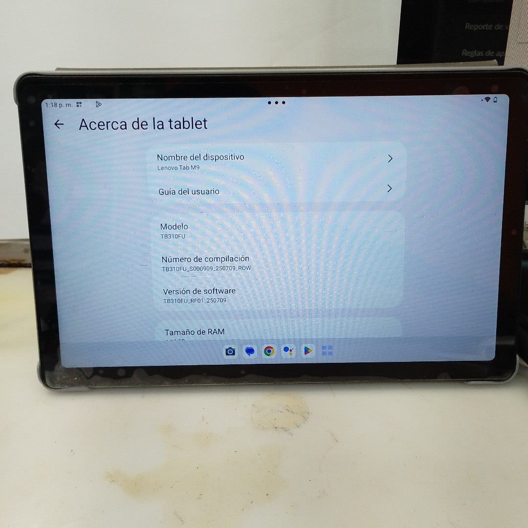 TABLETA LENOVO TAB M9 TB310FU (2023) 64 GB 4 GB RAM (SEMINUEVO)