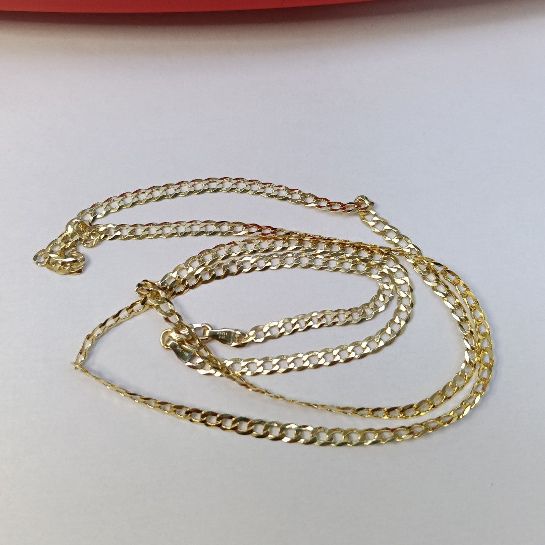 CADENAS BARBADA AMARILLA ORO 14K 7.2 (NUEVO)
