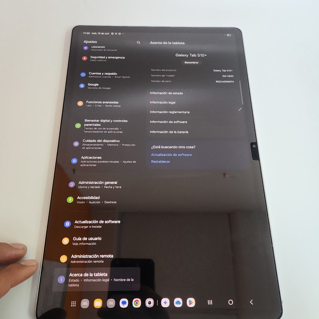 TABLETA SAMSUNG GALAXY TAB S10+ 12.4" SM-X820 (2024) 512 GB 12 GB RAM (SEMINUEVO)